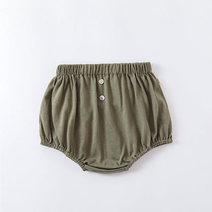 Kids Summer Solid Color Embroidery Vest Shorts Two-piece Set