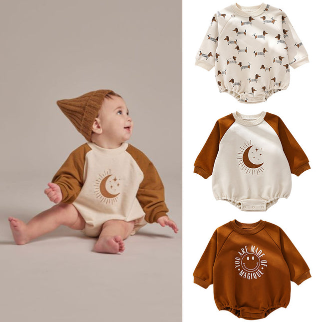 Infant Long Sleeve Hoodies Triangle Romper Newborn Spring Onesies