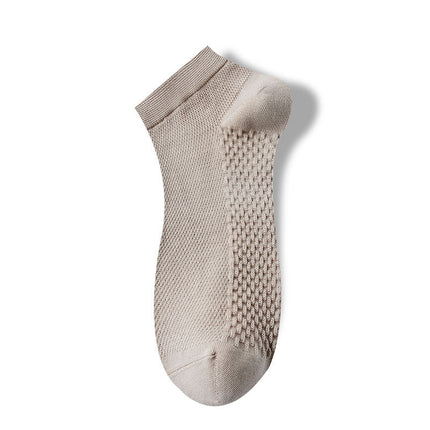 Wholesale Men's Summer Cotton Sports Anti-odor Mesh Short Socks