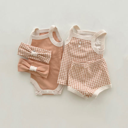 Baby Girl Summer Cute Camisole Suit Infant Sleeveless Shorts Two Piece Set