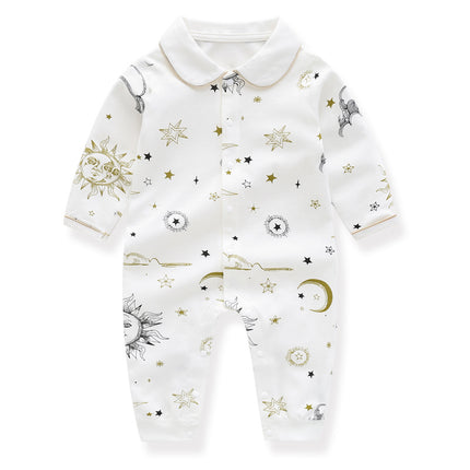 Newborn Baby Organic Cotton Jumpsuit Infant Spring Fall Rompers