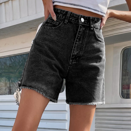 Women's Casual High-waisted Loose Denim Shorts