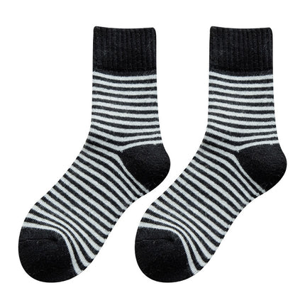 Women's Mid-calf Socks Plus Velvet Winter Extra Thick Wool Socks Warm Thickened Socks 