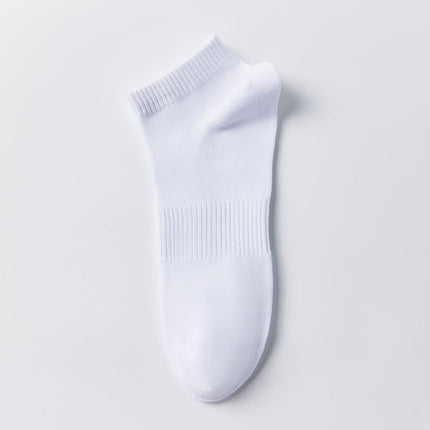 Men's Spring Summer Boat Socks Mesh Breathable Sweat-absorbent Short-tube Cotton Socks 