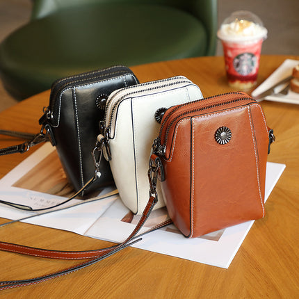 Women's Mini Crossbody Bag Genuine Leather Mobile Phone Bag