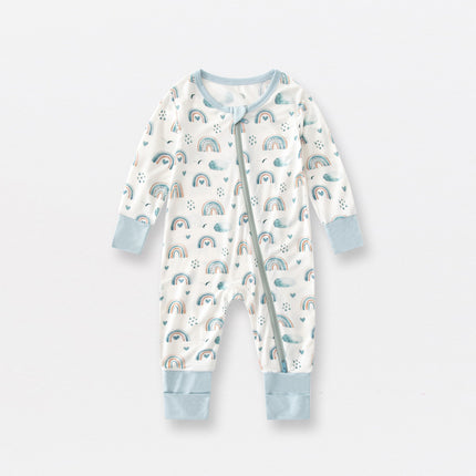 Baby Bamboo Fiber Printed Jumpsuits Babygrow