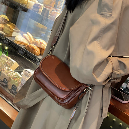Women's Crossbody Bag Genuine Leather Small Square Bag Cowhide Shoulder Bag