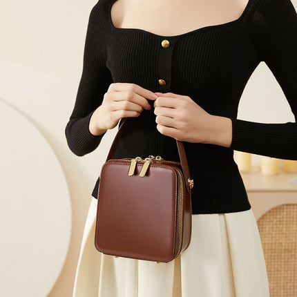 Women's Fashionable Leather Luxury Crossbody Bag Handheld Shoulder Bag