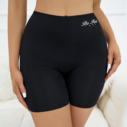 Wholesale Ladies High Waist Panties Letter Print Ice Silk Women's Safety Underwear Pants