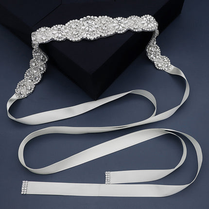 Bride Handmade Elegant Luxurious Rhinestone Wedding Dress Waist Chain Decoration