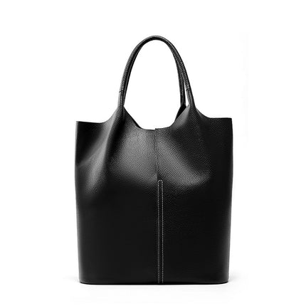 Women's Premium Soft Leather Tote Shoulder Handbag Genuine Leather Large Capacity Tote Bag