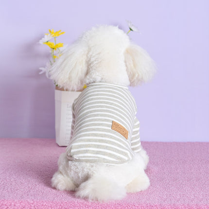 Pet Striped Stretch Bottoming Shirt Puppy Two-legged Hoodies Teddy Cat Clothes