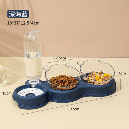 Wholesale Pet Bowl Plastic Dog Bowl Double Bowl Automatic Drinking Water Bowl Cat Bowl