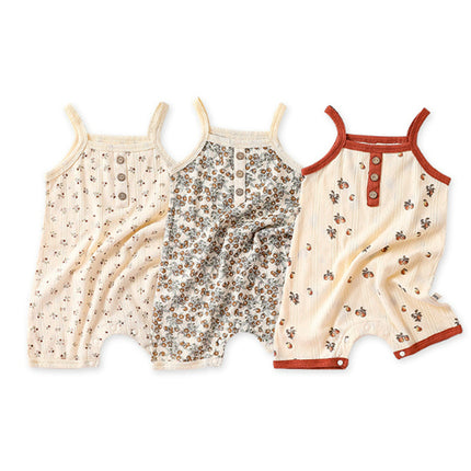 Infant Baby Summer Thin Cotton Camisole Jumpsuits Newborn Onesie