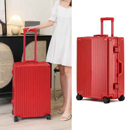 Luggage Women's Aluminum Frame Trolley Suitcase Men's 20-inch Password Travel Suitcase