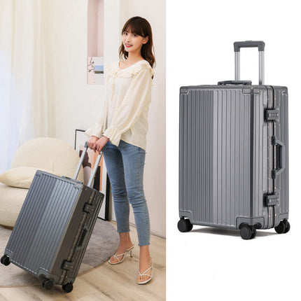 Luggage Women's Aluminum Frame Trolley Suitcase Men's 20-inch Password Travel Suitcase