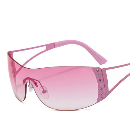 Wholesale Trendy Punk Wraparound Five-pointed Star Sunglasses 