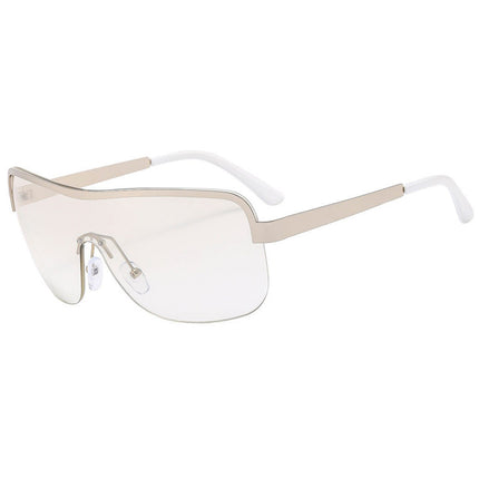 Half-rim One-piece Trendy Personalized Sunglasses Fashion Sunglasses 