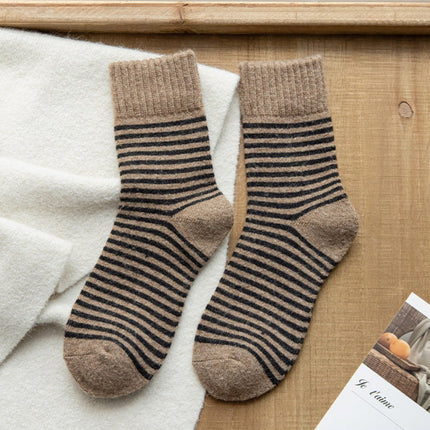 Women's Mid-calf Socks Plus Velvet Winter Extra Thick Wool Socks Warm Thickened Socks