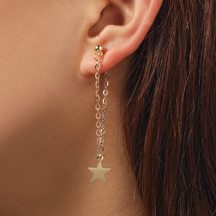 Women's Cute Summer Earrings Temperament Simple Star Earrings