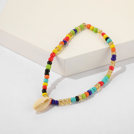 Colorful Rice Beads Bohemian Beach Ocean Style Shell Anklet