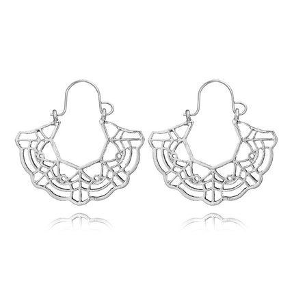 Cutout Metal Vintage C-shaped Earrings