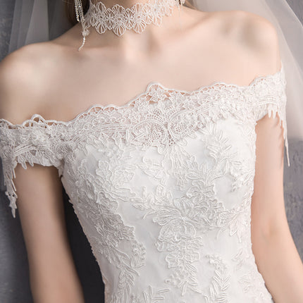 Braut trägerloses französisches dünnes Meerjungfrau-leichtes Hochzeits-Kleid