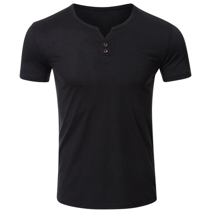 Wholesale Men's Summer Solid Color Short Sleeve T-Shirt Tops