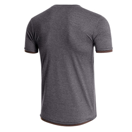 Kurzärmliges Sommer-Sport-T-Shirt mit Rundhalsausschnitt für Herren