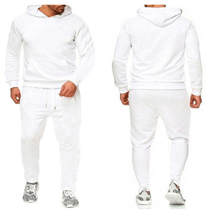 Men's Solid Color Sports Leisure Fleece Hoodies Jacket