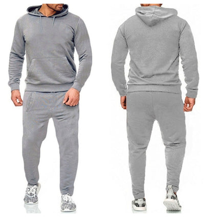 Men's Solid Color Sports Leisure Fleece Hoodies Jacket