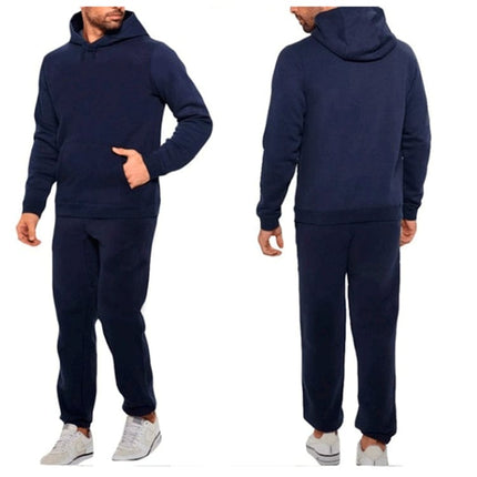 Men's Solid Color Sports Leisure Fleece Hoodies Jacket