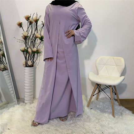 Venta al por mayor Falsas corbatas de dos piezas Medio Oriente Dubai Robe Dress