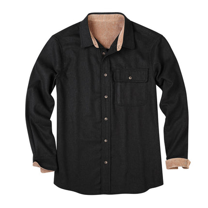 Wholesale Men's Autumn Winter Flannel Button Long Sleeve Shirts