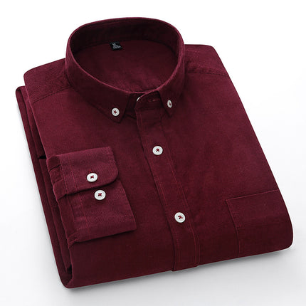 Wholesale Men's Autumn Winter Corduroy Long Sleeve Shirt
