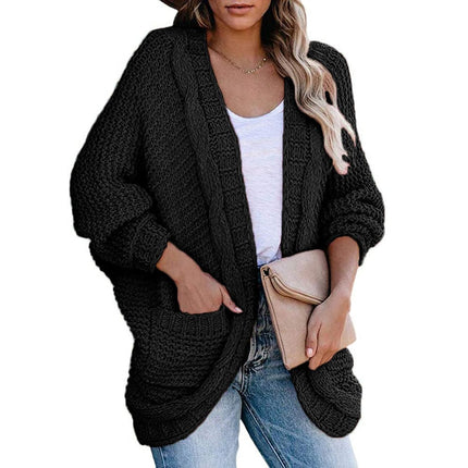 Twist Cardigan Autumn and Winter Knitwear Casual Doll Sleeve Sweater Jacket