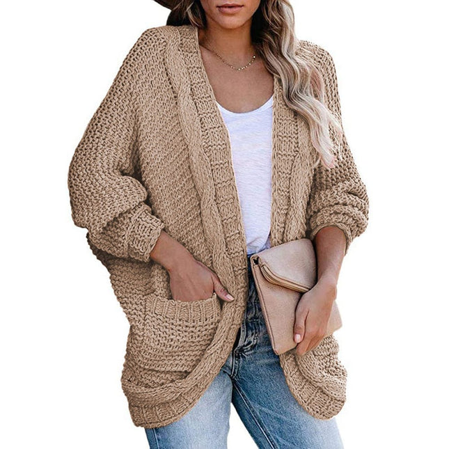 Twist Cardigan Herbst und Winter Strickwaren Casual Doll Sleeve Sweater Jacket