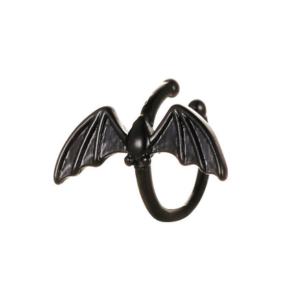 Clip de oreja de murciélago retro personalizado de Halloween Pendientes de pareja sin perforaciones