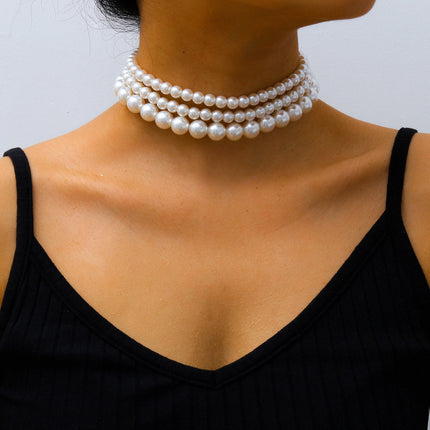 Großhandel Mode Boho Layered Choker Choker Perlenkette