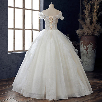 Wholesale Bridal Strapless French Floor Light Wedding Dress