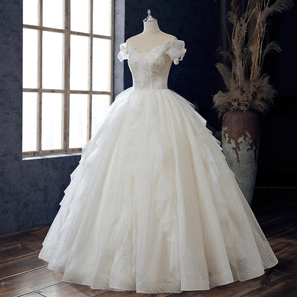 Wholesale Bridal Strapless French Floor Light Wedding Dress