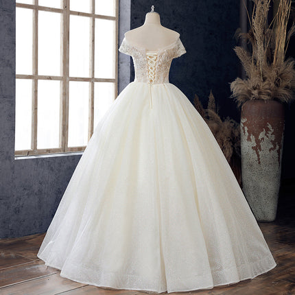 Großhandelsbrautschulter-Längen-Hochzeits-Kleid