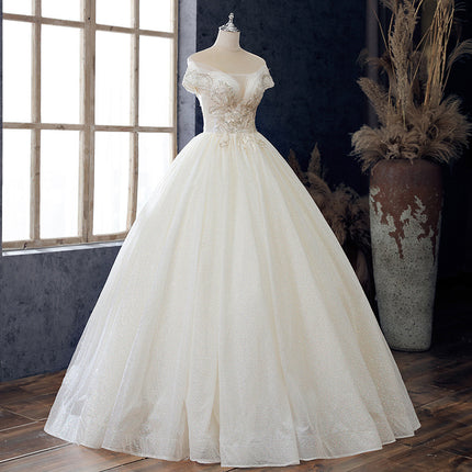 Großhandelsbrautschulter-Längen-Hochzeits-Kleid
