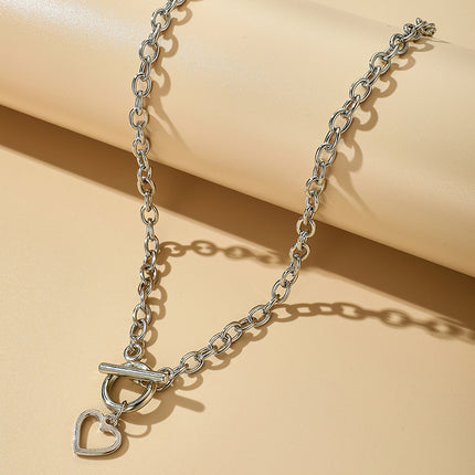 Love Word Button Clavicle Chain Sweater Chain Necklace