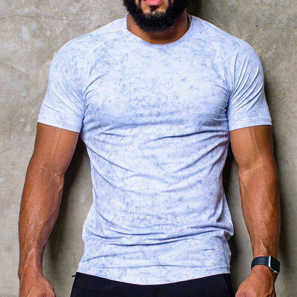 Camisetas de camuflaje para correr transpirables para deportes al aire libre para hombres