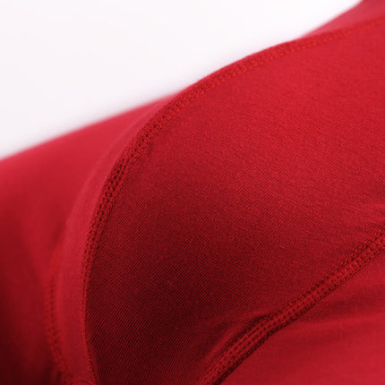 Wholesale Men's Solid Color Underwear Cotton Stretch Red Boxer Briefs