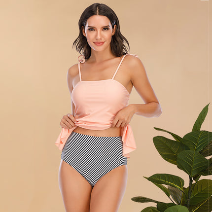 Wholesale Ladies Two-Piece Swimsuit Striped Sexy Bikini