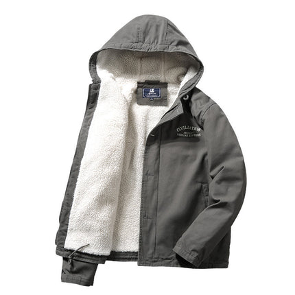 Wholesale Men's Winter Fleece Thick Workwear Cotton Casual Jacket