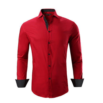 Wholesale Men's Autumn Winter Business Long Sleeve Shirt