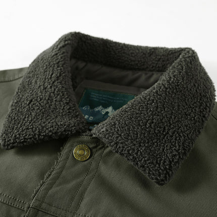 Wholesale Men's Casual Fleece Thickened Jacket Lapel Fleece Jacket